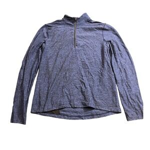 Lululemon Surge 1/2 Zip Men M Blue Heathered Long Sleeve Pullover